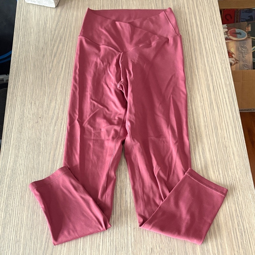 Aerie OFFLINE Real Me Criss Cross Hi Rise 7/8 Leggings Mauve Pink Medium